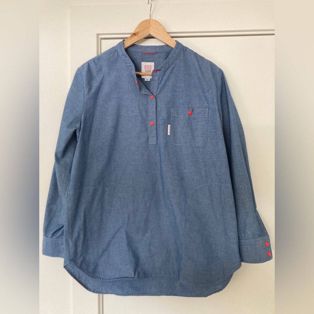TOPO Designs chambray long sleeve denim tunic